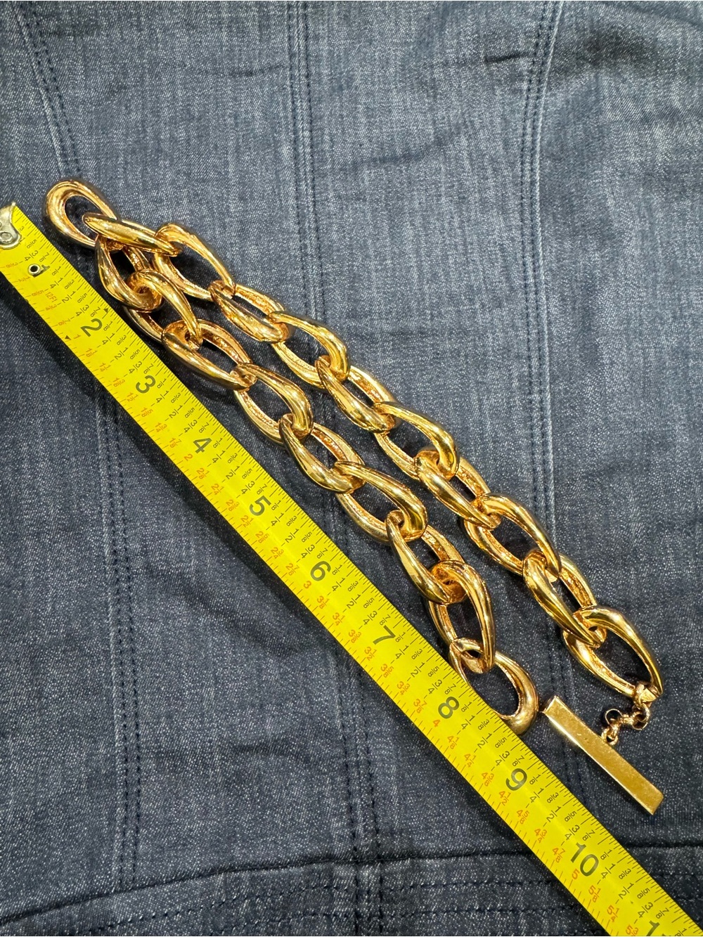 Vince Camuto Rose Gold Tone Chunky Link Necklace Toggle Clasp - Picture 5 of 7